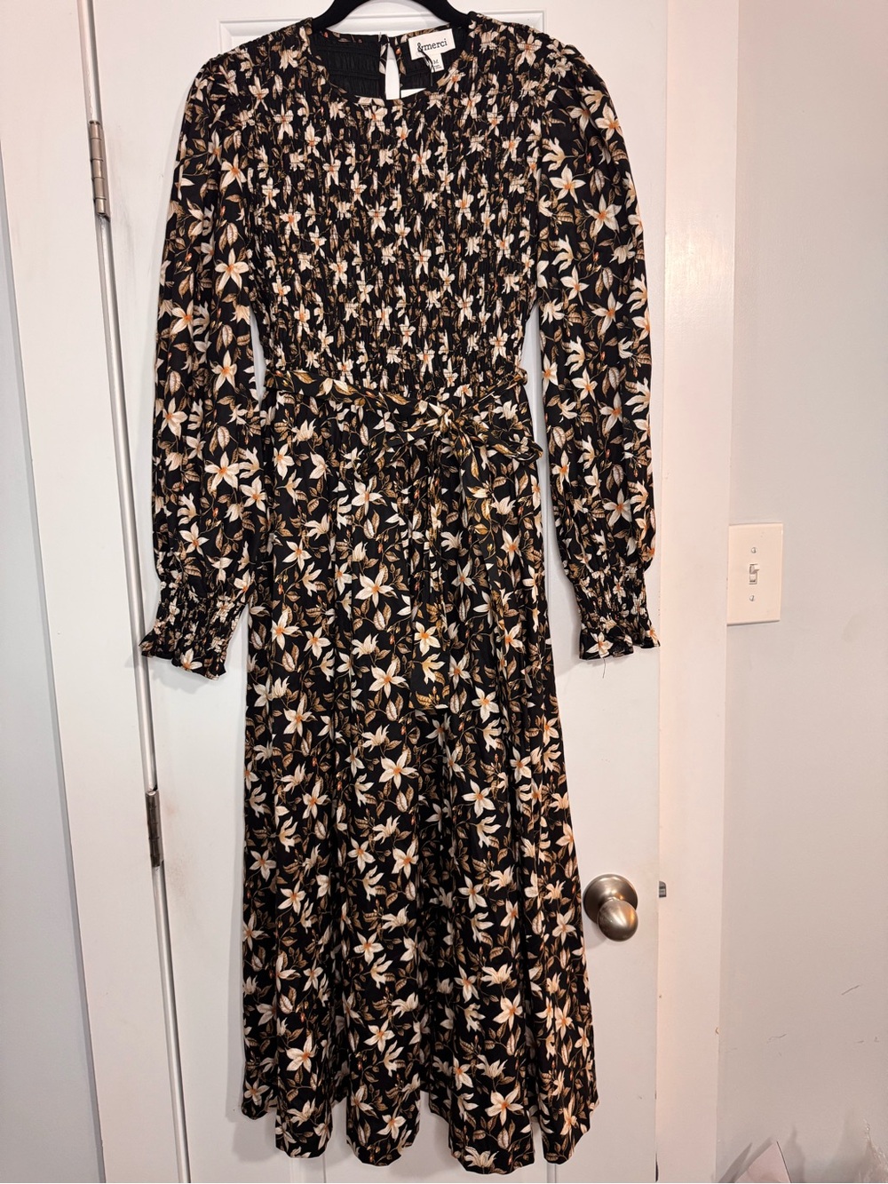 NWT &Merci Long Sleeve Maxi Dress size M